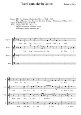 Wohl dem, der in Gottes Furchte steht