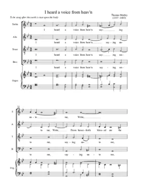 I heard a voice from heaven