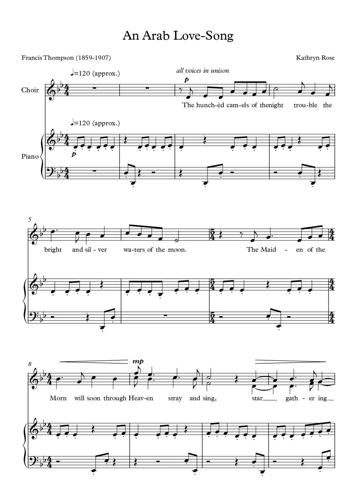 An Arab Love-Song - Page 1