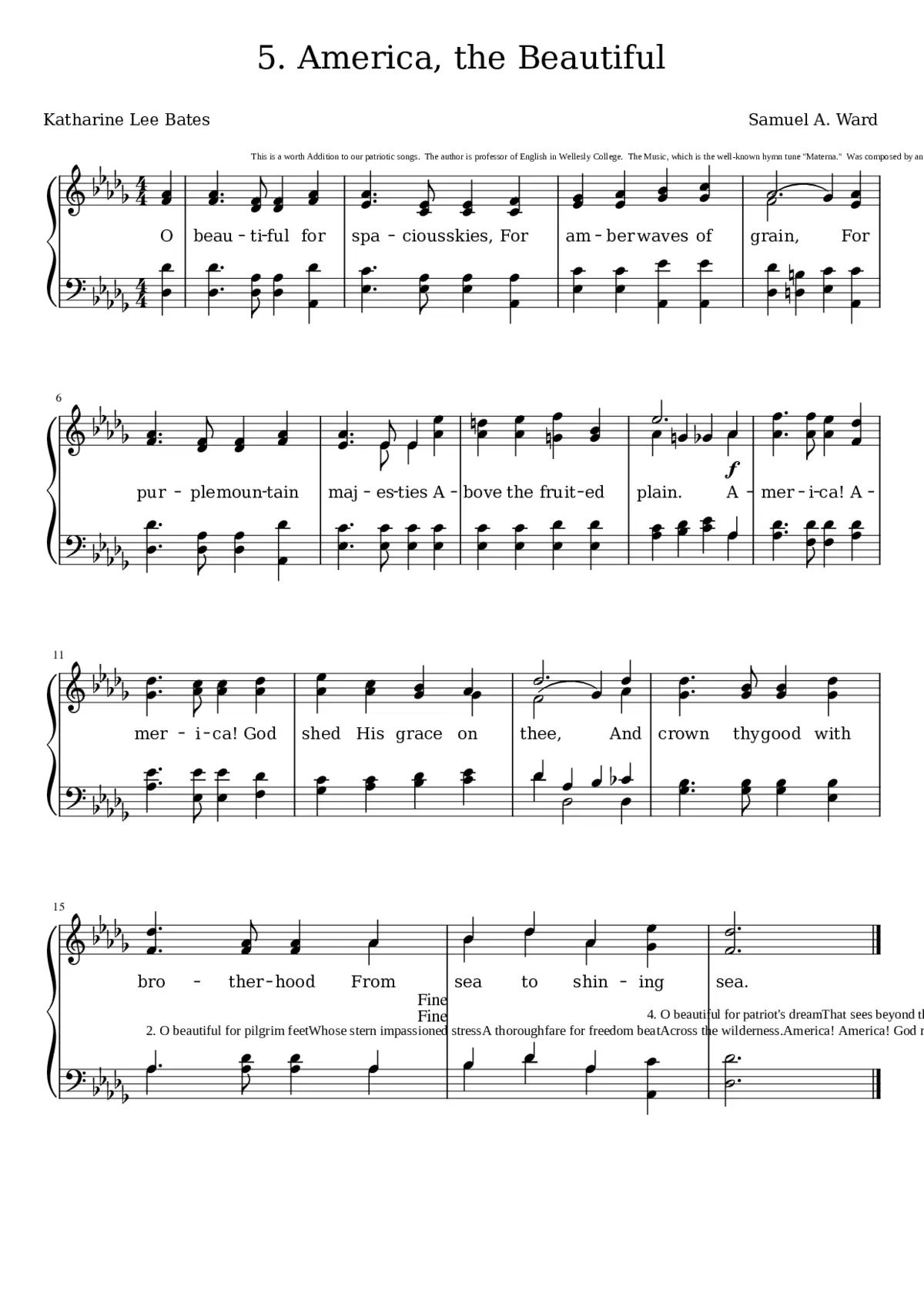 america the beautiful - Page 1