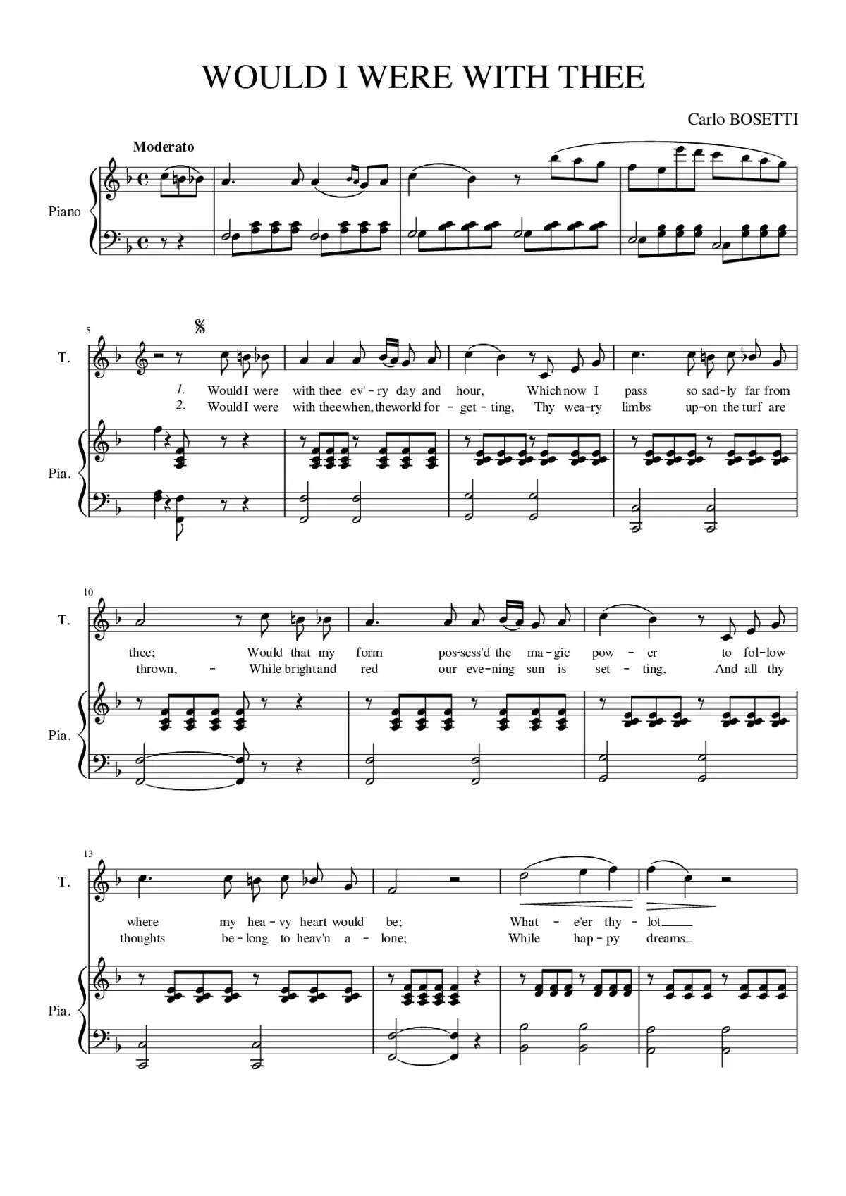 Would I were with thee - Page 1