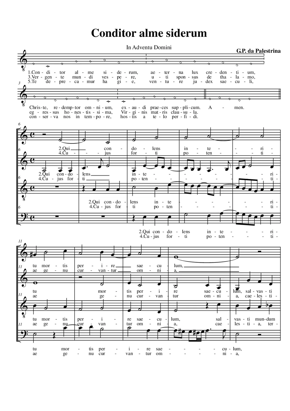 Conditor alme siderum (pares) - Page 1