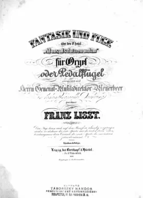 Fantasie und Fuge über den choral ''Ad nos, ad salutarem undam'' für Orgel oder Pedalflügel