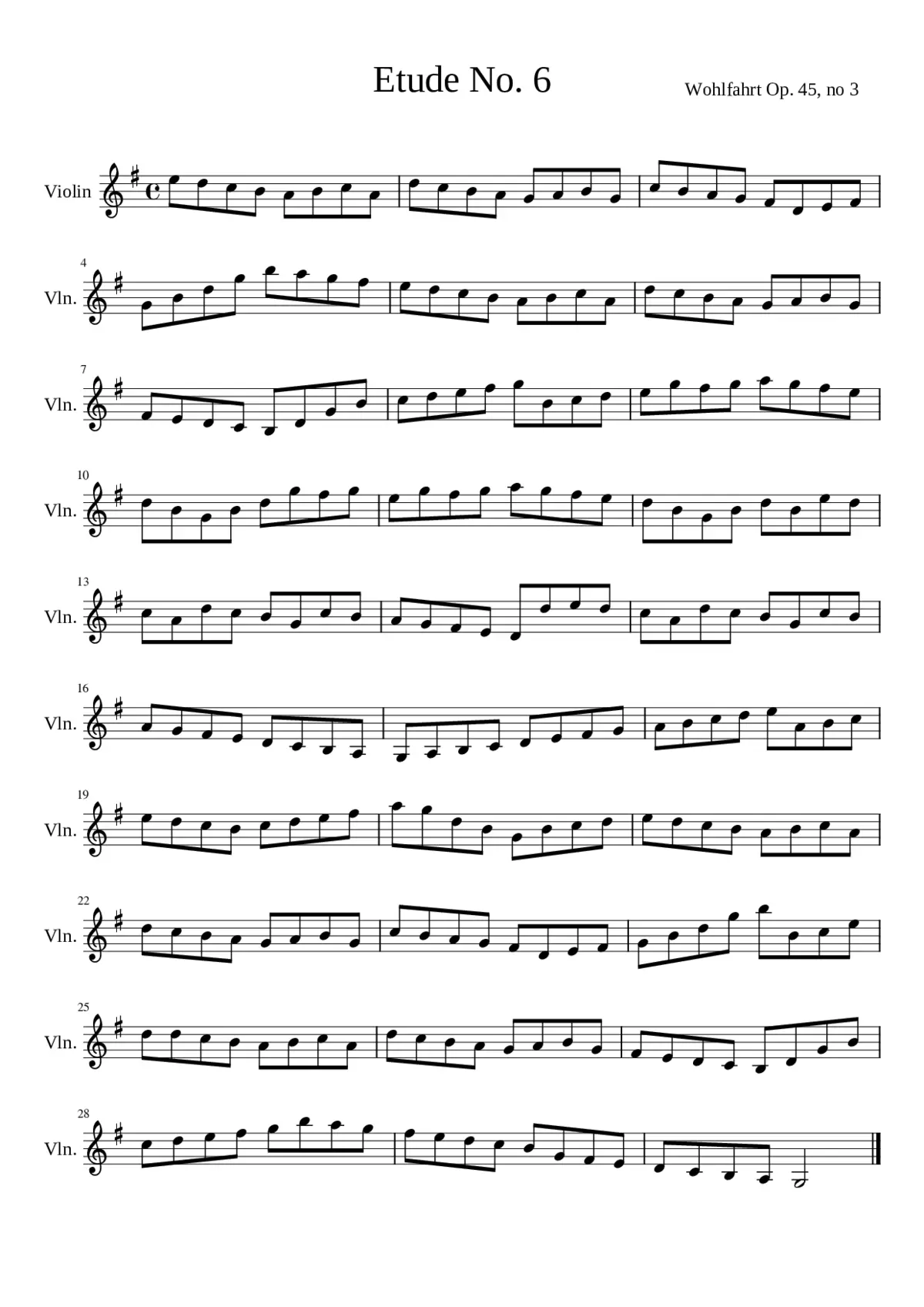 60 Studies for the Violin Op.45 - Page 1