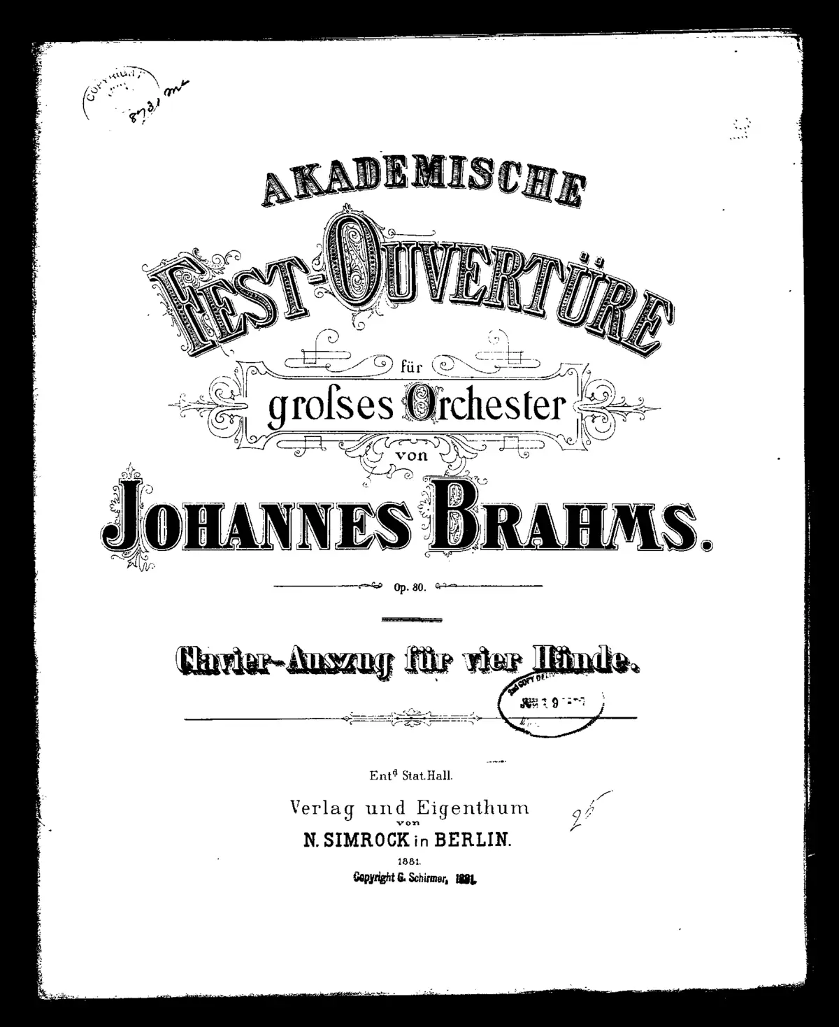 Academic Festival Overture - Page 1