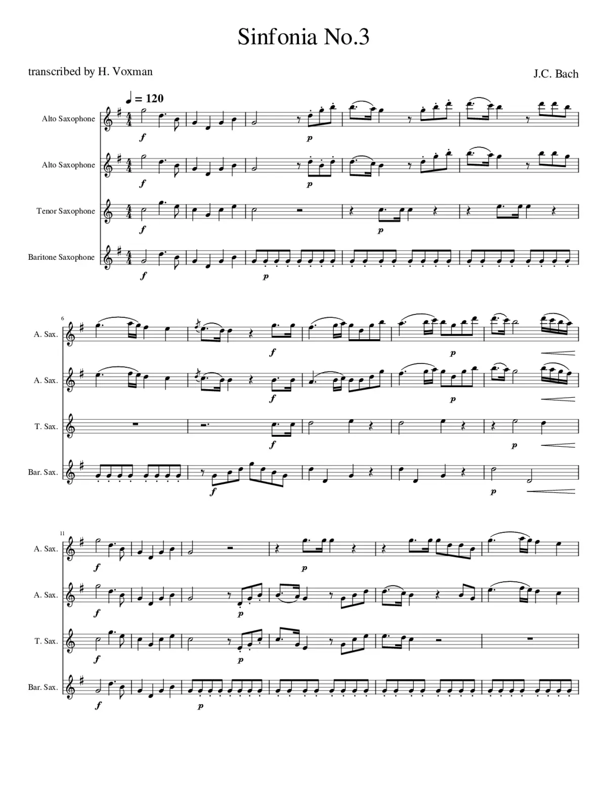 Sinfonia No 3 - Page 1