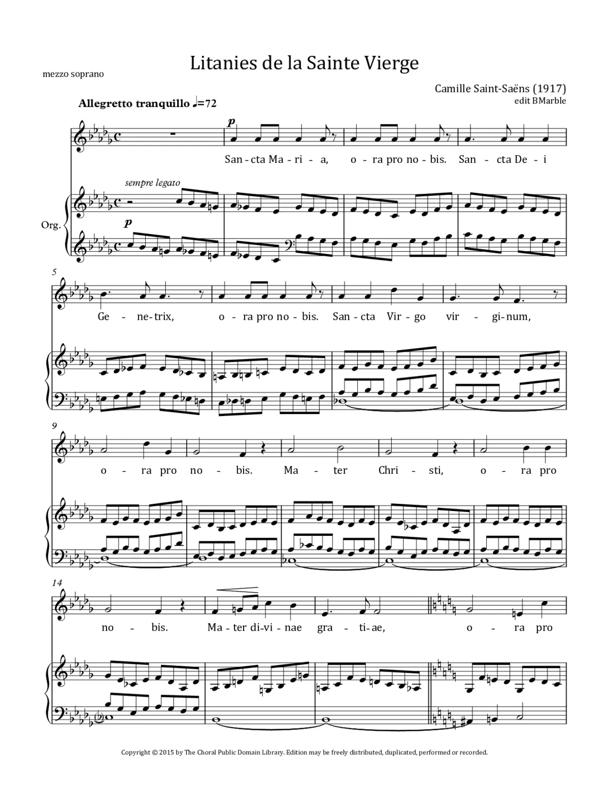 Litanies de la Sainte Vierge - Page 1