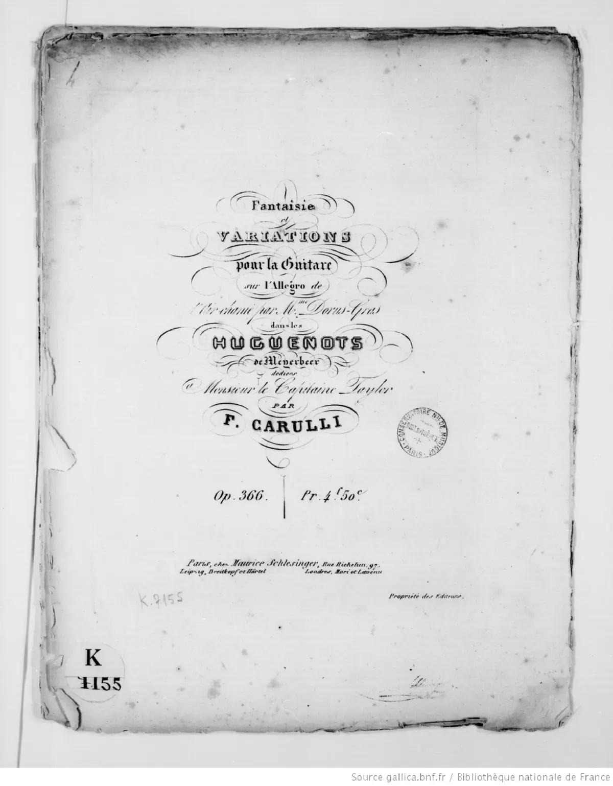 Fantaisie et Variations pour la Guitare - Page 1
