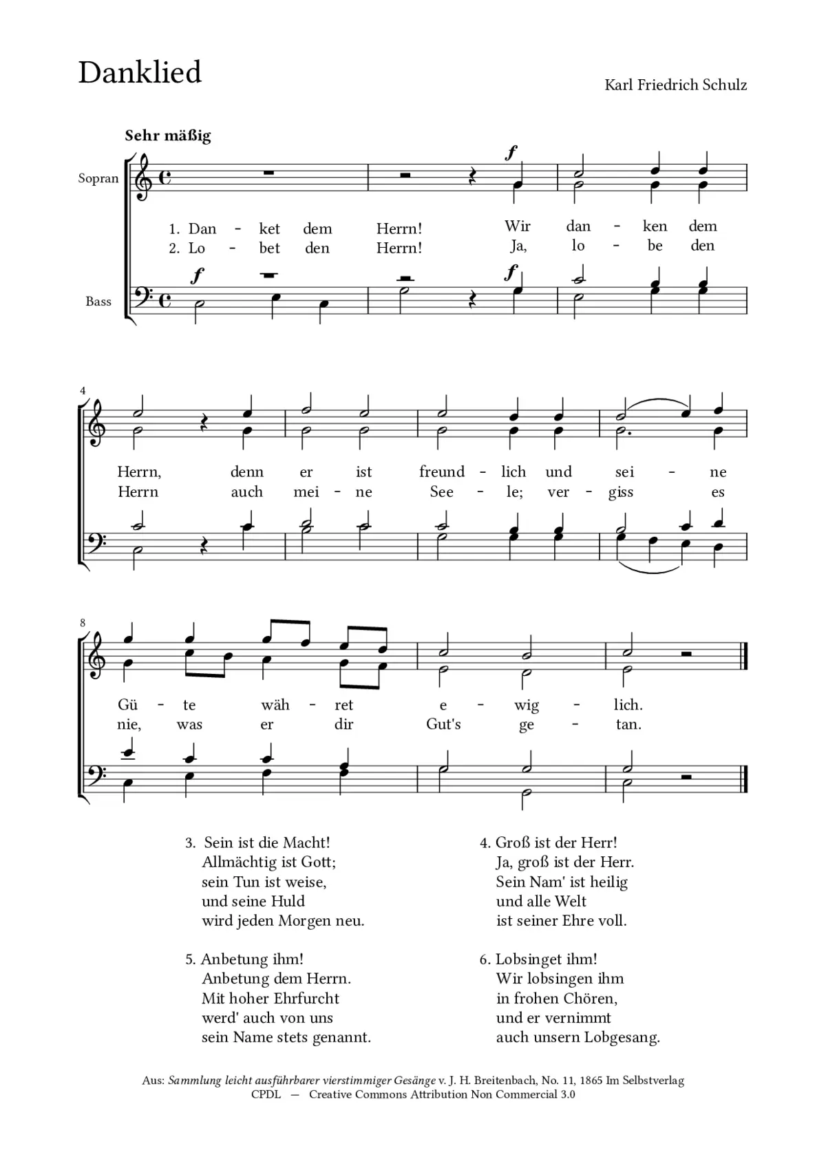 Danklied - Page 1