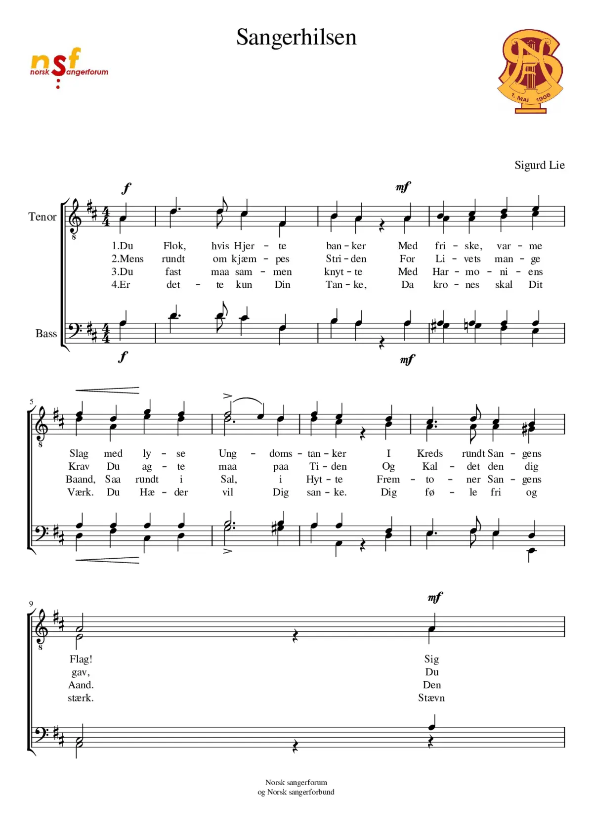 Sangerhilsen - Page 1