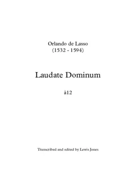 Laudate Dominum omnes gentes a 12
