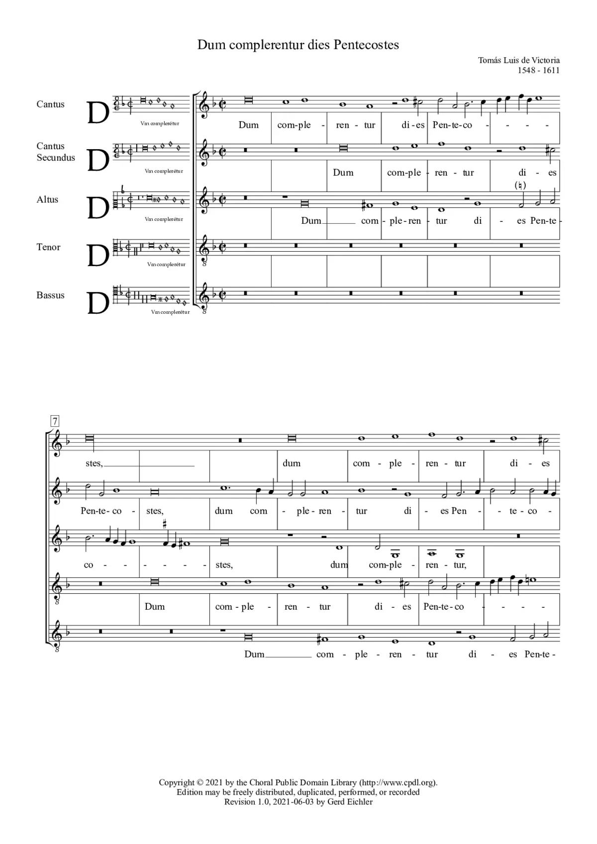Dum complerentur dies Pentecostes - Page 1