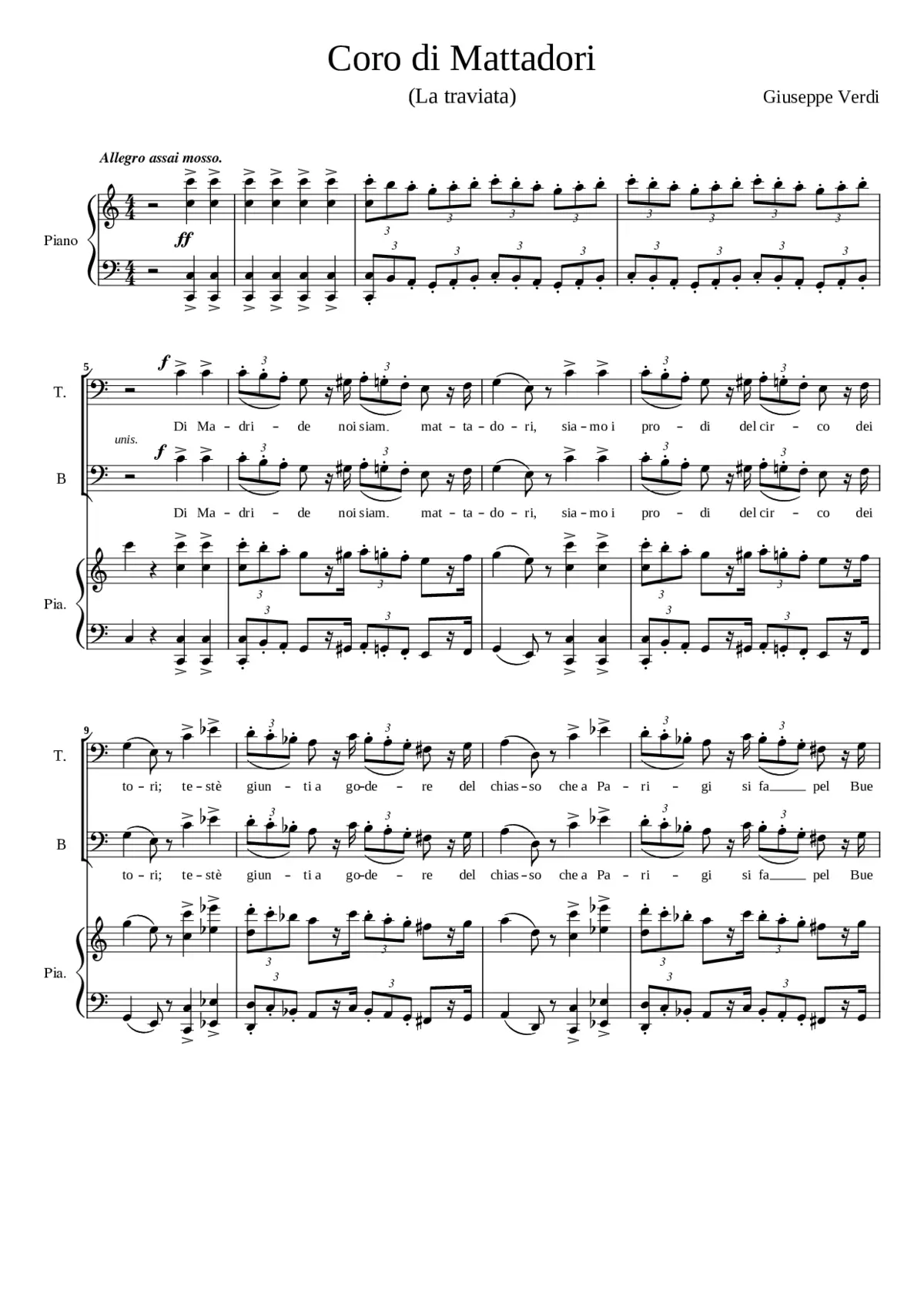 La Traviata - Page 1