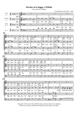 Perchè t'en fuggi, o Fillide?