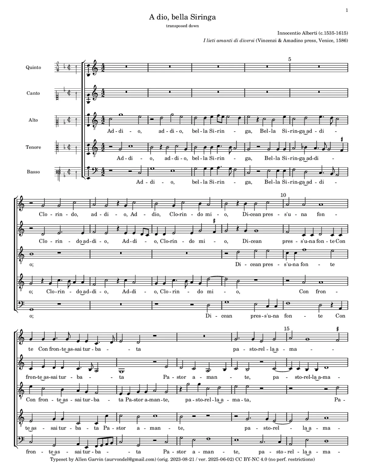 A dio, bella Siringa - Page 1