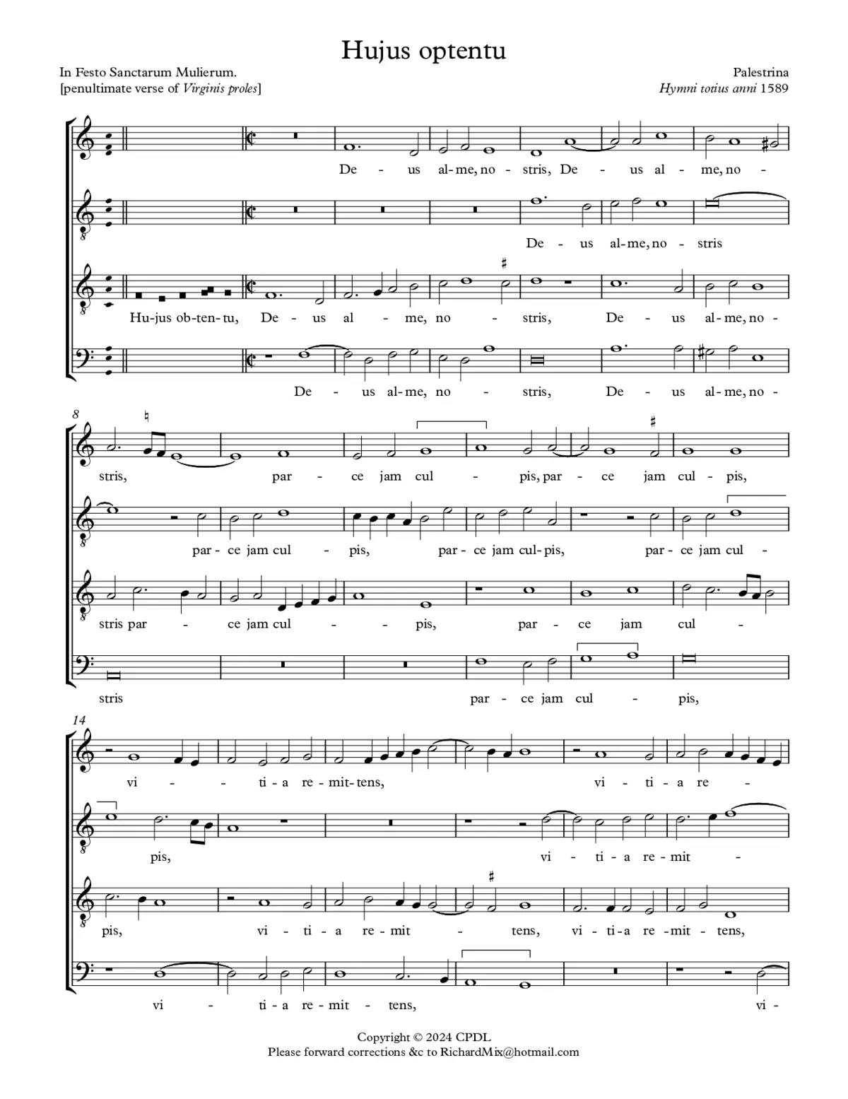 Hujus obtentu - Page 1