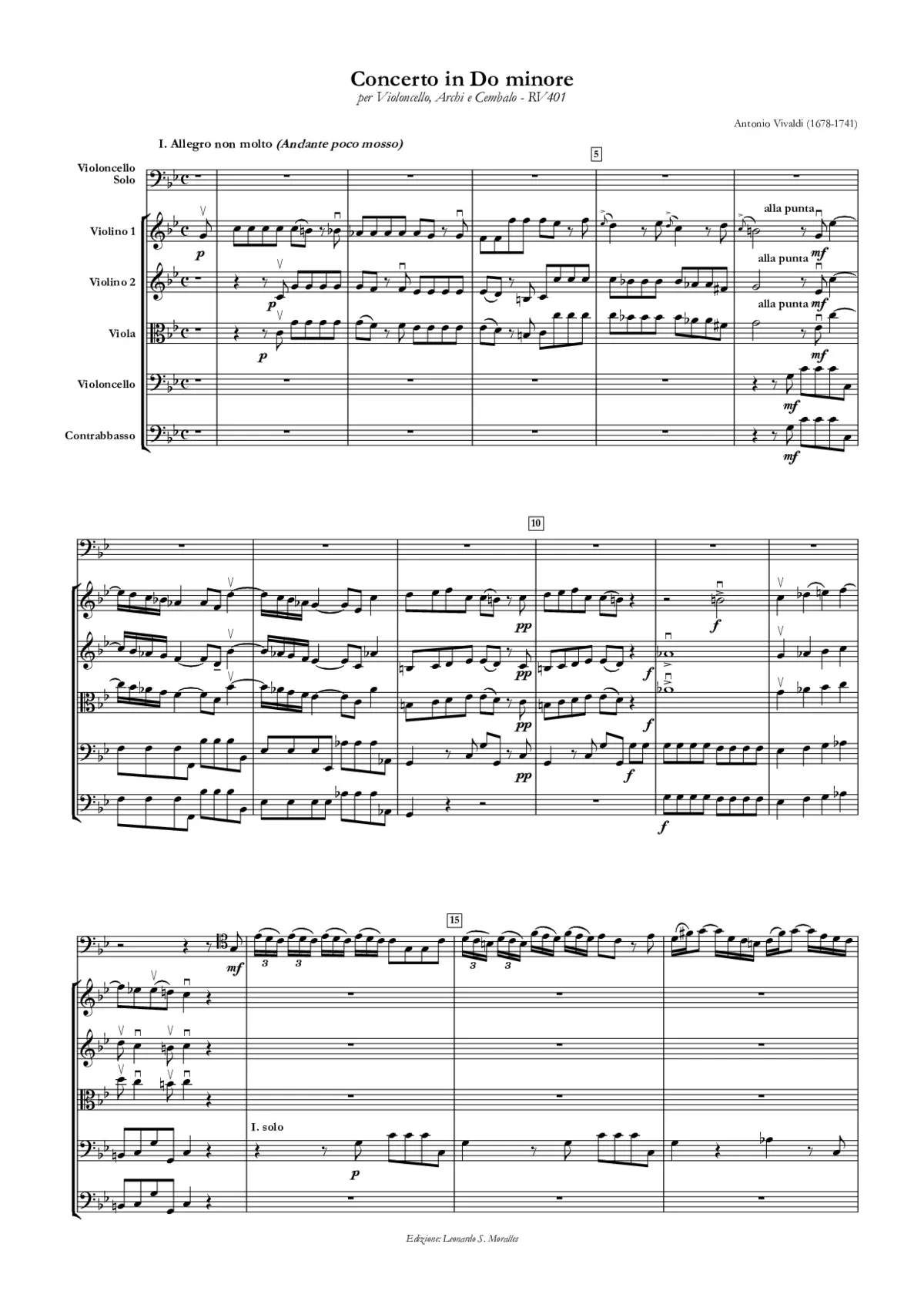 Cello Concerto in C minor - Page 1