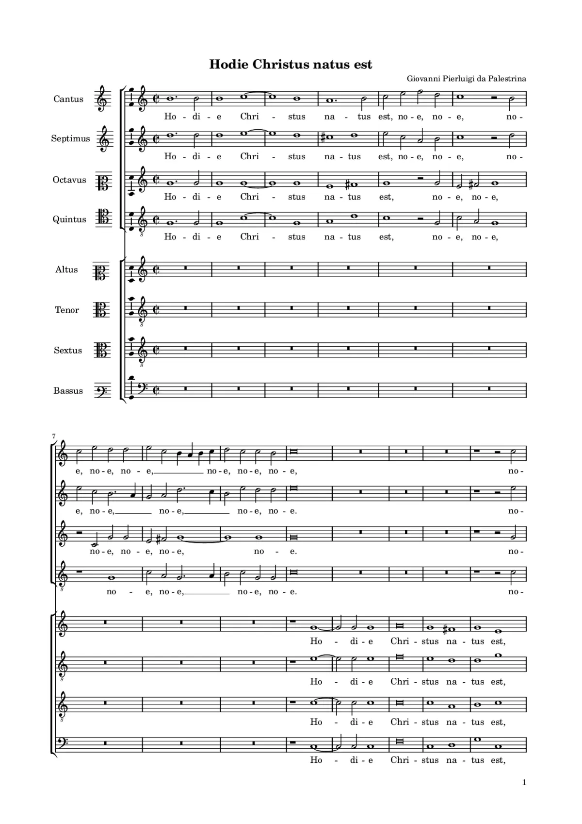 Hodie Christus natus est a 8 - Page 1