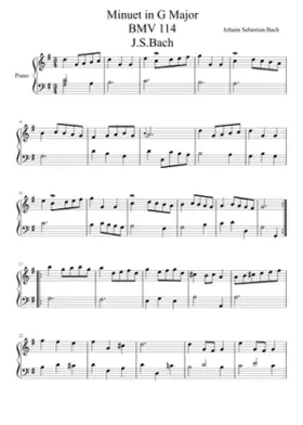 Minuet in G major BWV Anh.114
