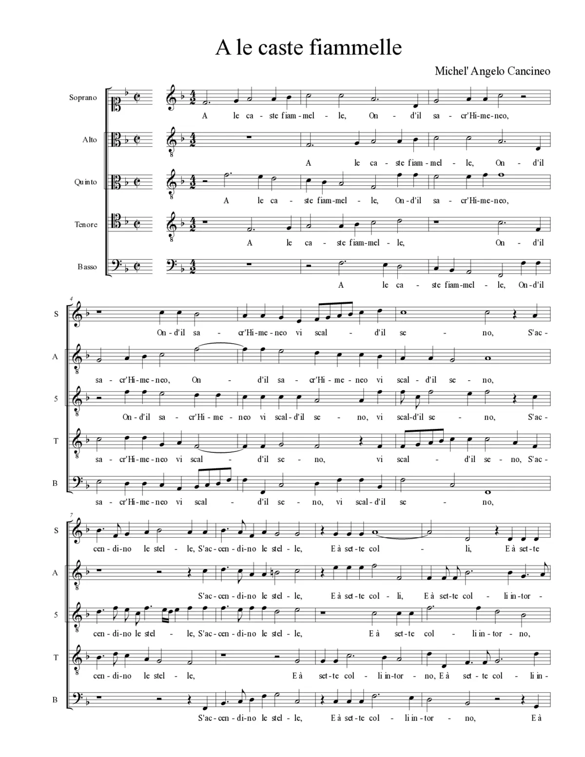 A le caste fiammelle - Page 1