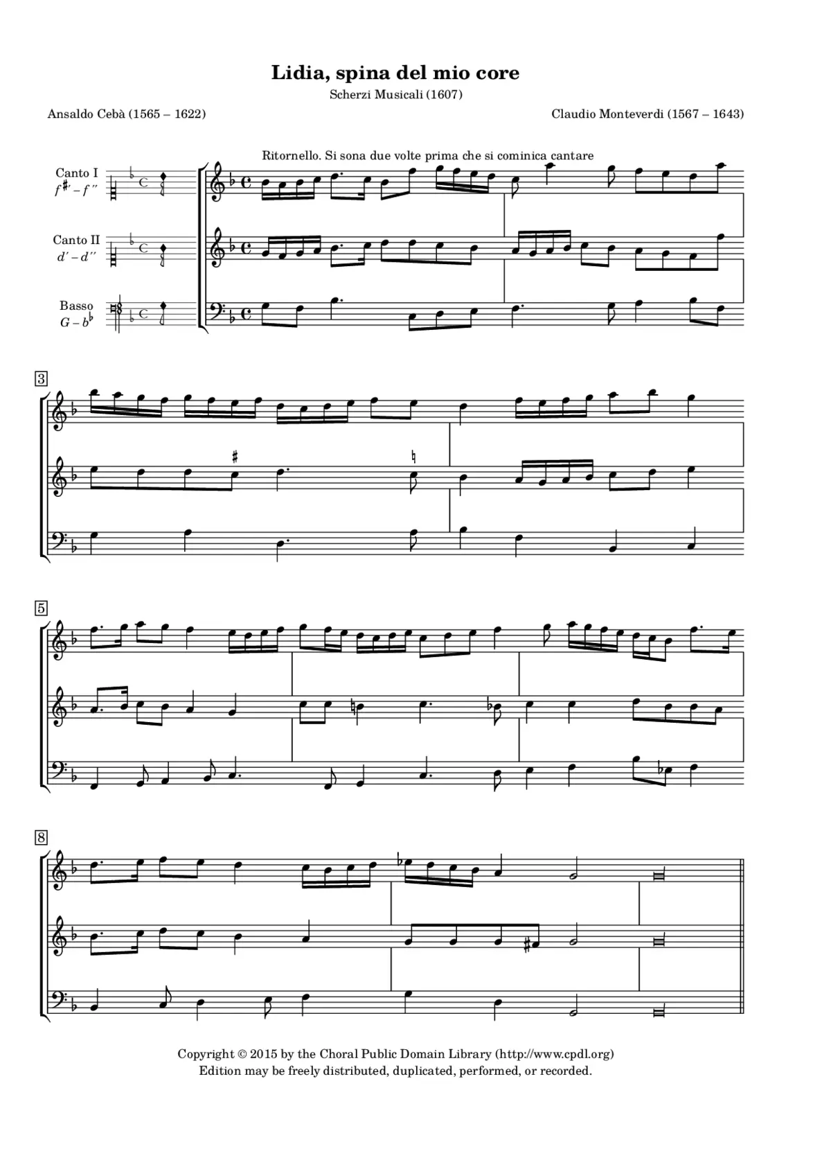 Lidia spina del mio core - Page 1