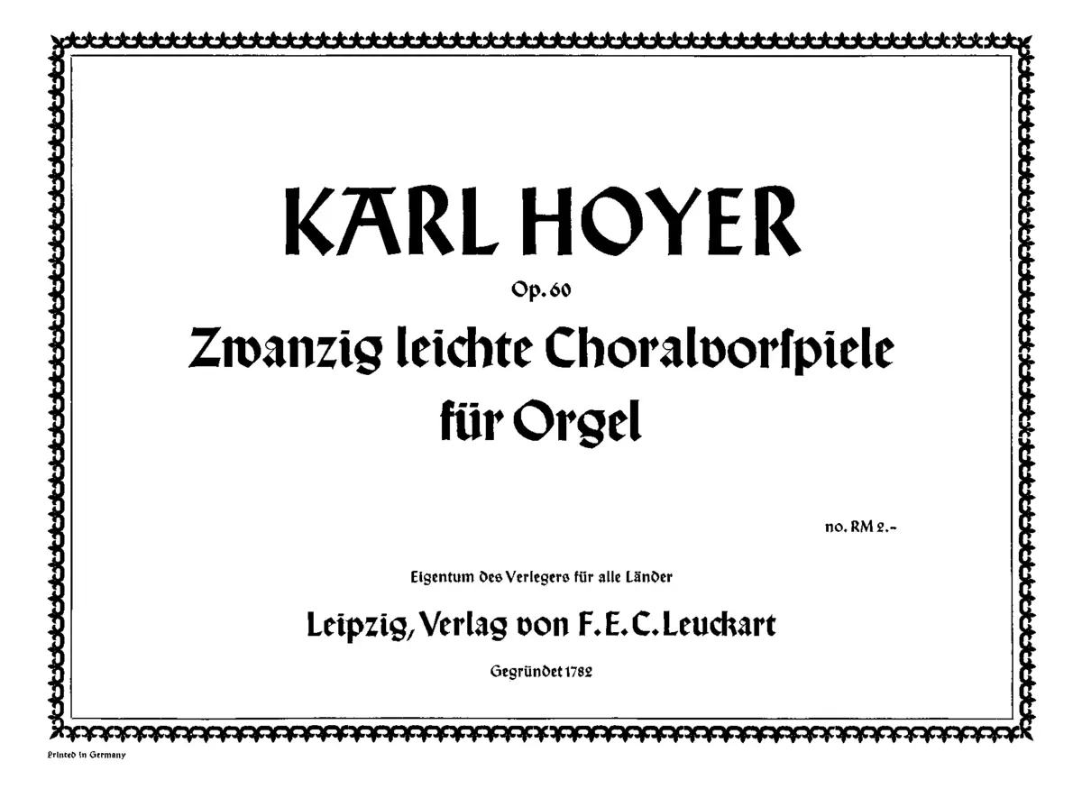 20 Leichte Choralvorspiele - Page 1