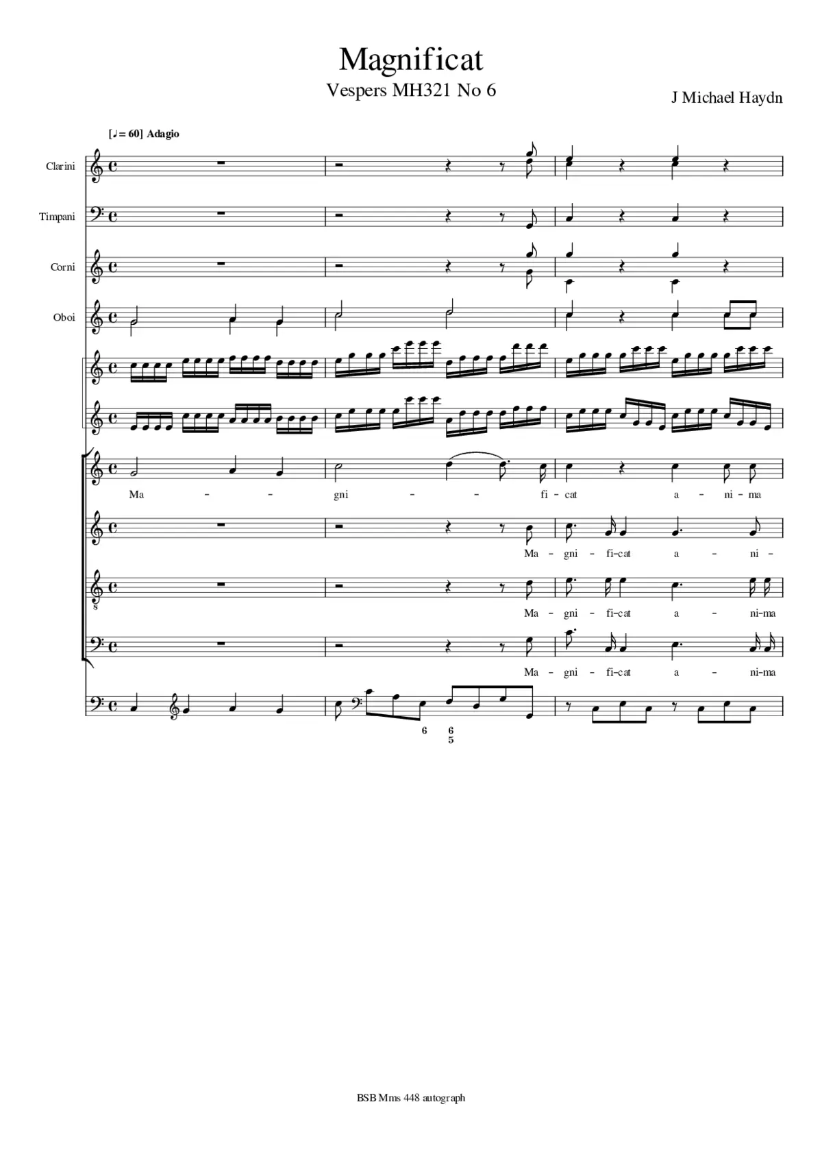 Magnificat, MH 321-6 - Page 1