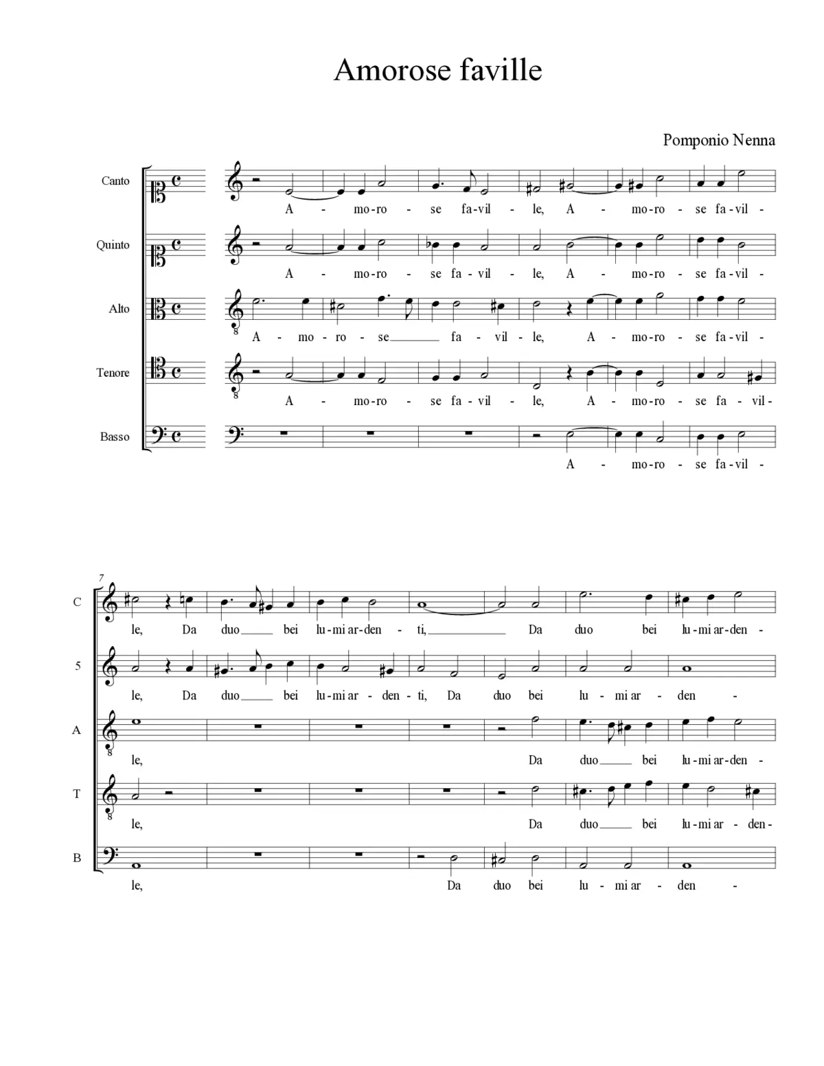 Amorose faville - Page 1