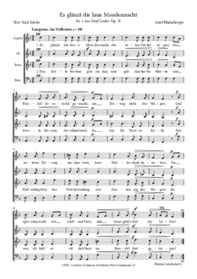 Es glänzt die laue Mondennacht, Op. 31, No. 1