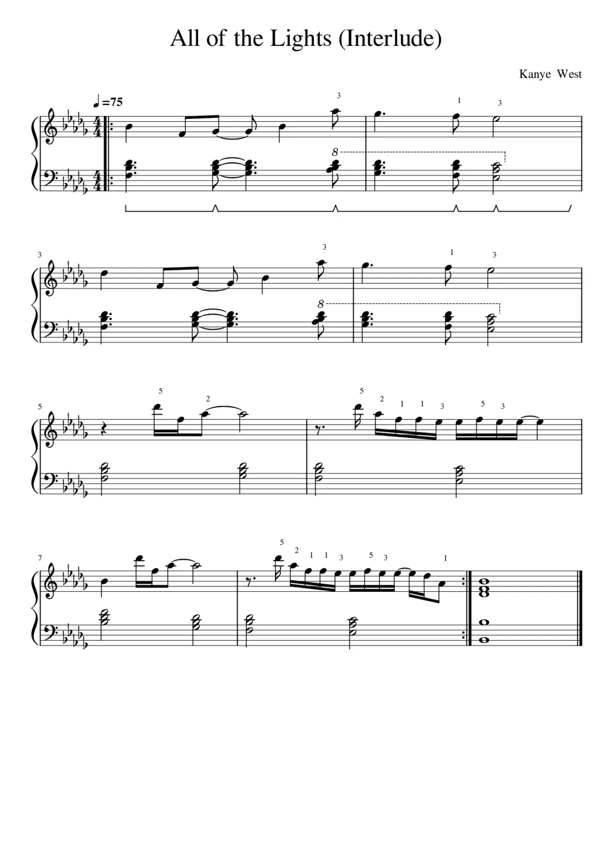 All Of The Lights (Interlude) - Page 1