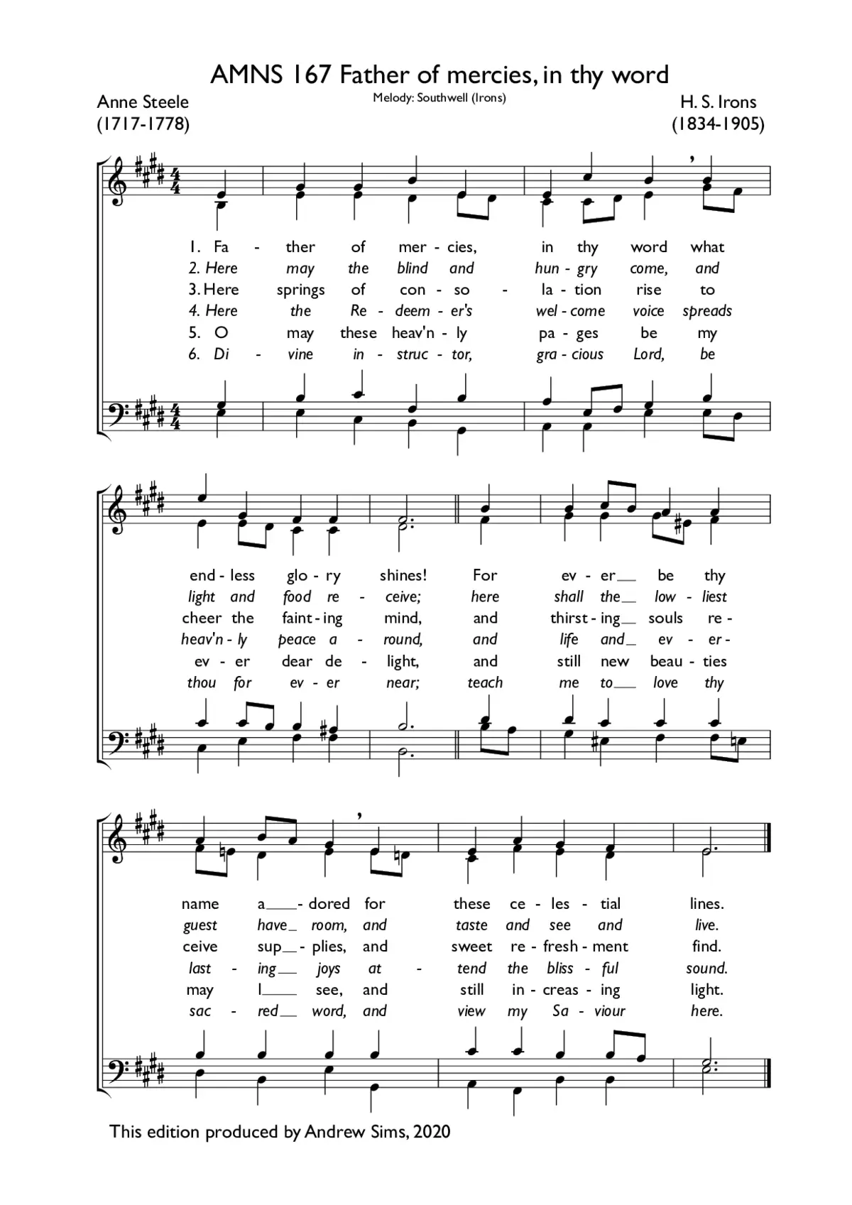 Father of mercies, in thy word - Page 1