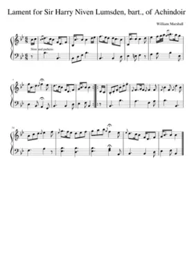 Lament for Sir Harry Niven Lumsden bart. of Achindoir