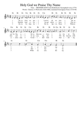 Holy God We Praise Thy Name