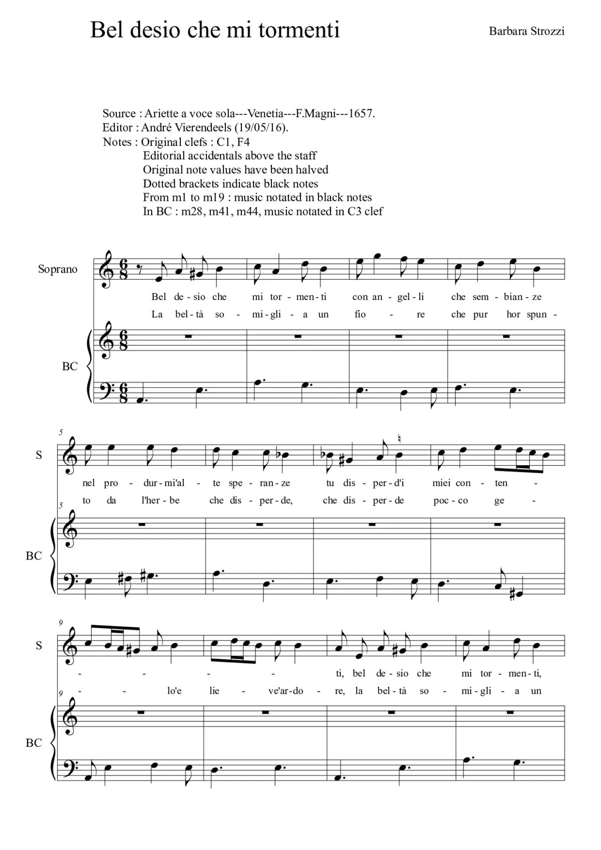 Bel desio che mi tormenti - Page 1