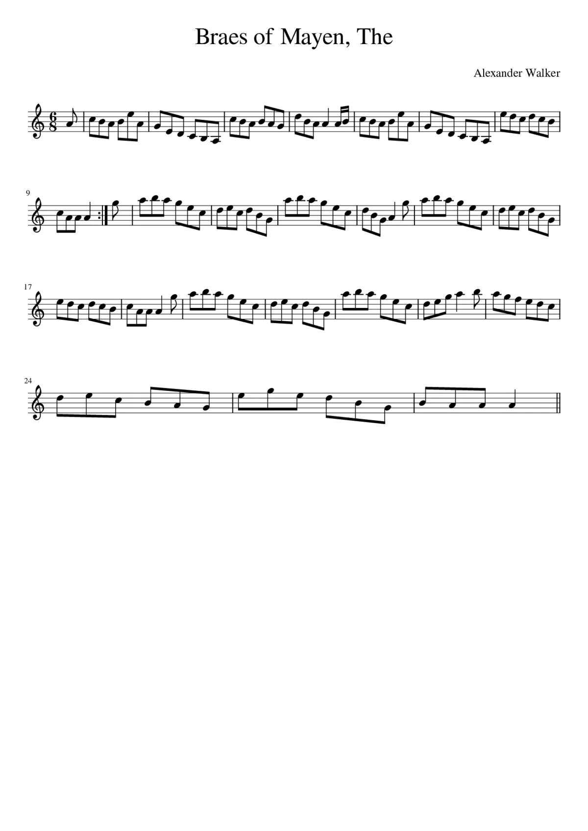 The Braes of Mayen - Page 1