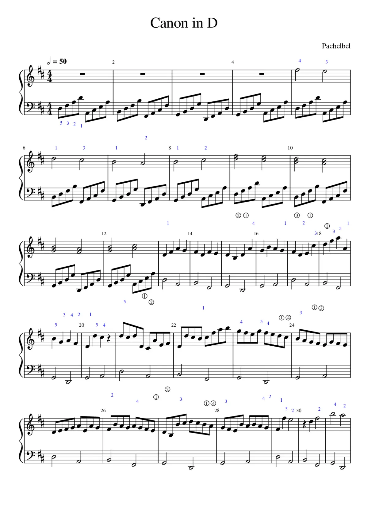 Canon and Gigue in D major P.37 - Page 1