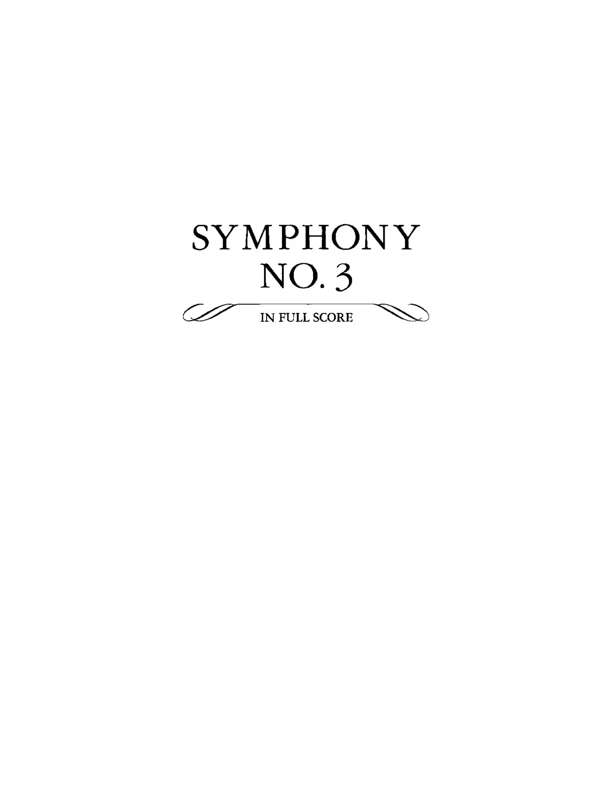 Symphony No.3 - Page 1