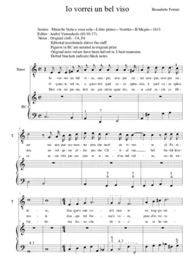 Io vorrei un bel viso