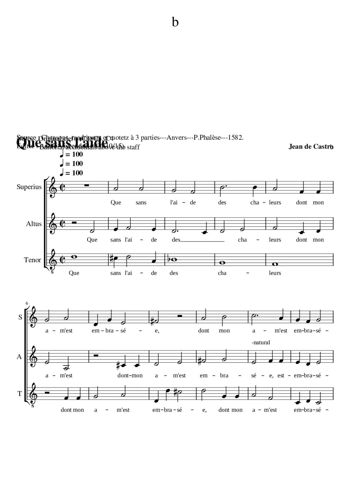 Que sans l'aide des chaleurs - Page 1