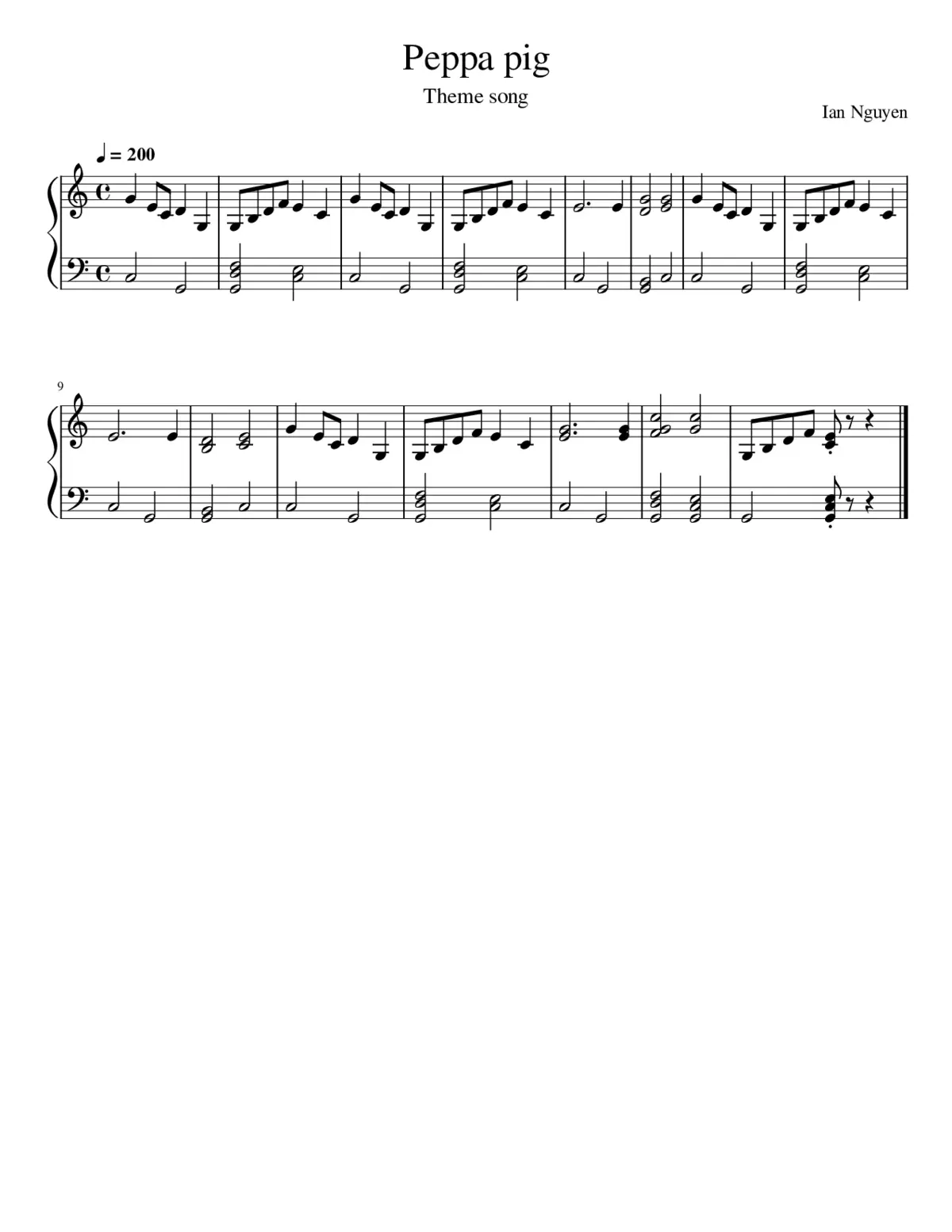 peppa pig theme - Page 1