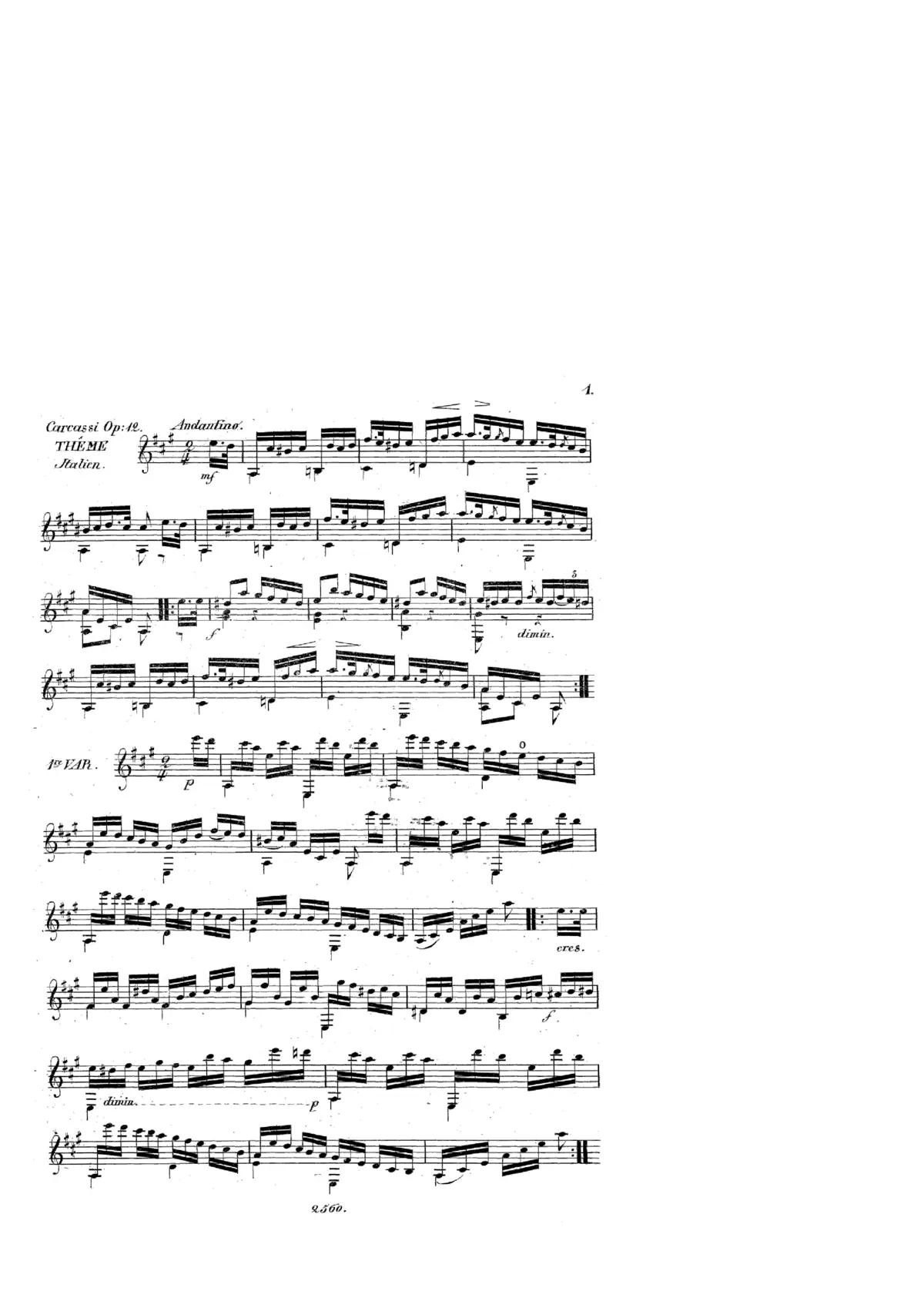 Trois Themes Varies pour la Guitare - Page 1