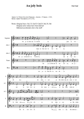 Au joli bois, sur la verdure