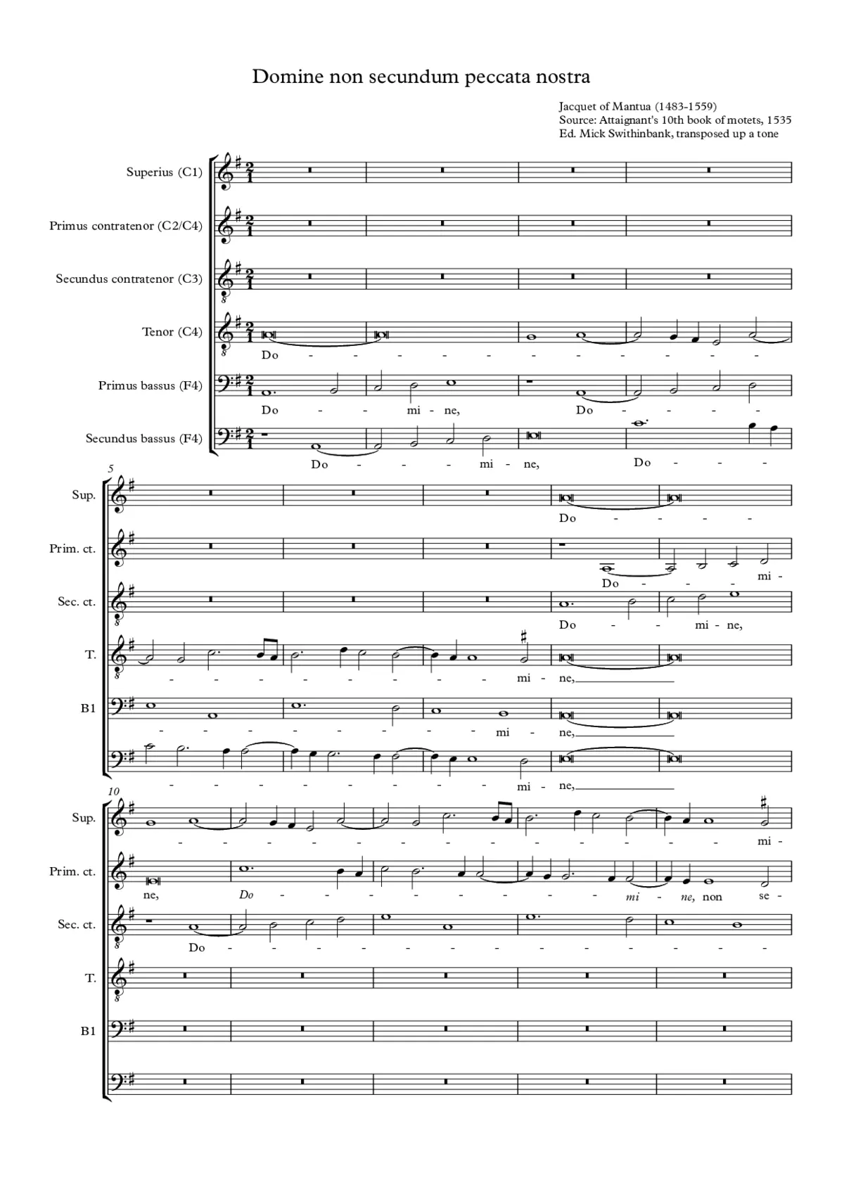 Domine non secundum peccata nostra - Page 1