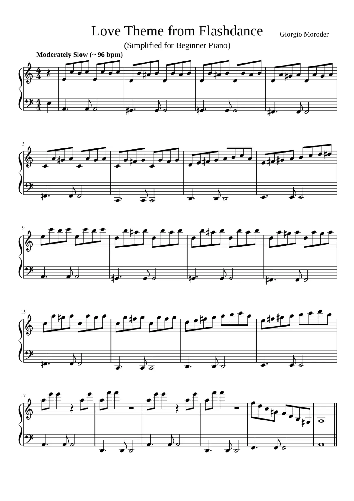 love theme from flashdance - Page 1