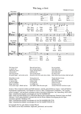 Wie lang, o Gott