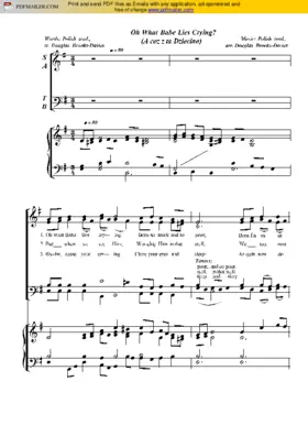 Oh, what Babe lies crying? (A coz z ta Dziecina)