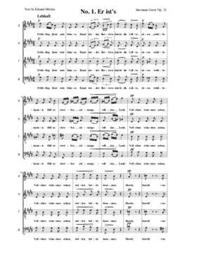 Er ist's, Op. 21, No. 1