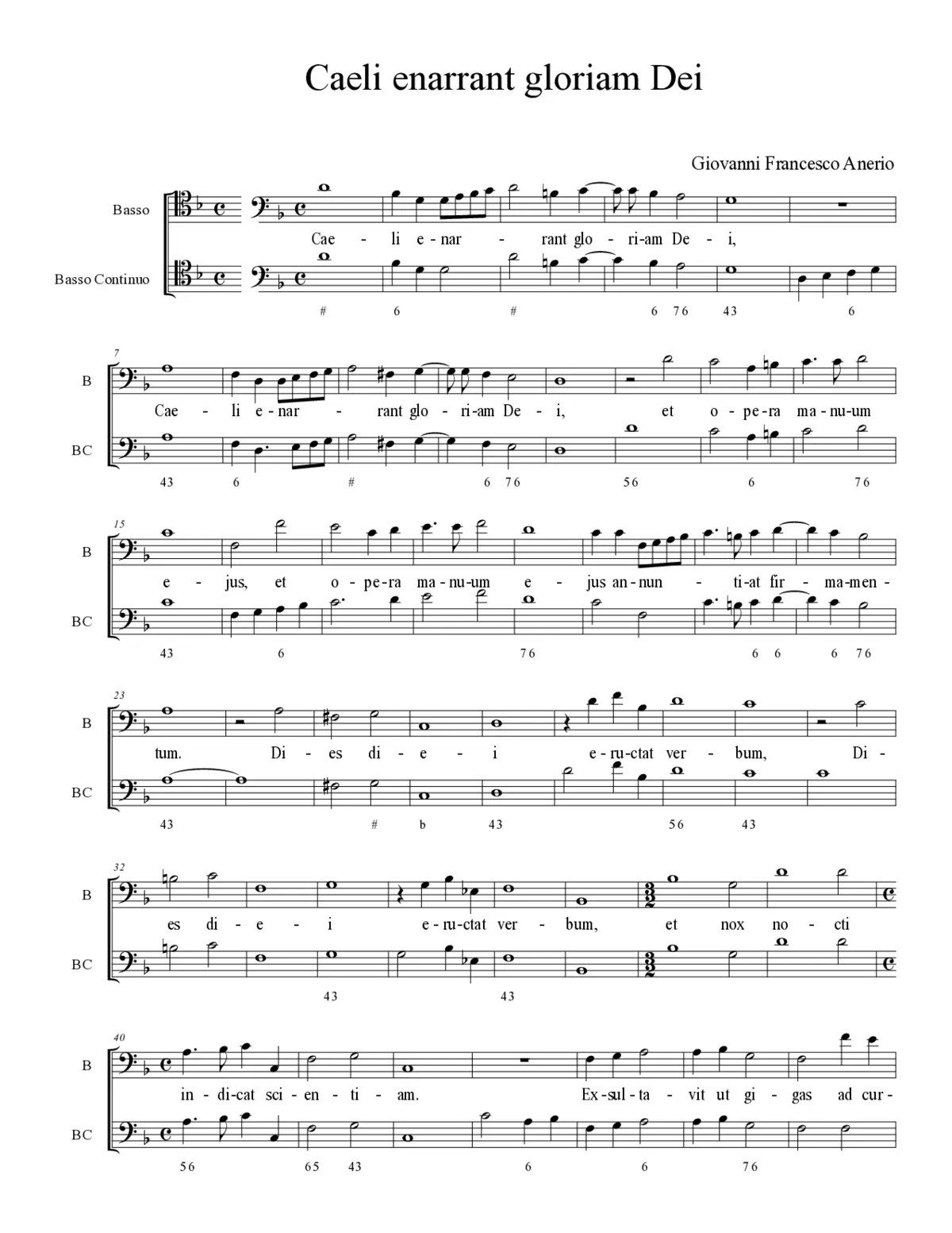 Caeli enarrant gloriam Dei - Page 1
