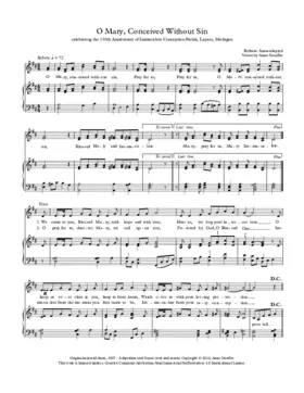 O Mary, conceived without sin