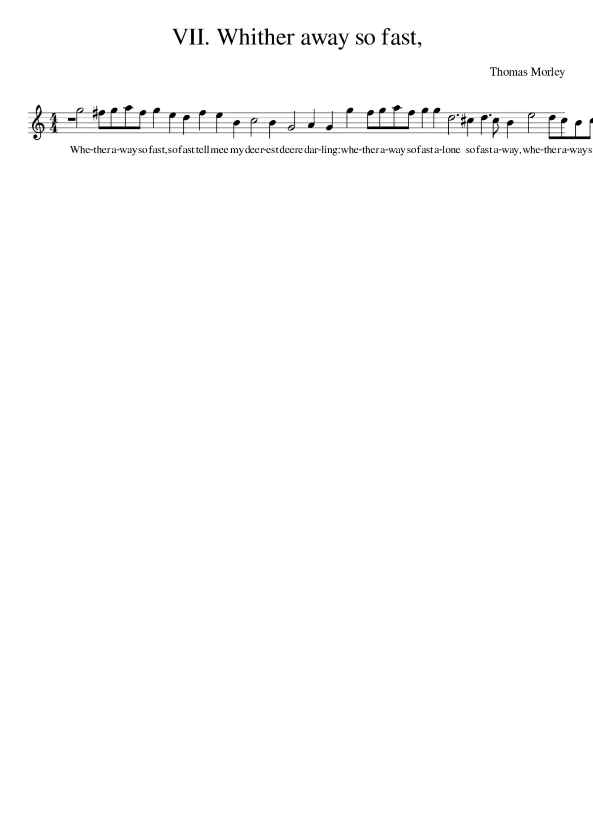 VII. Whither away so fast - Page 1